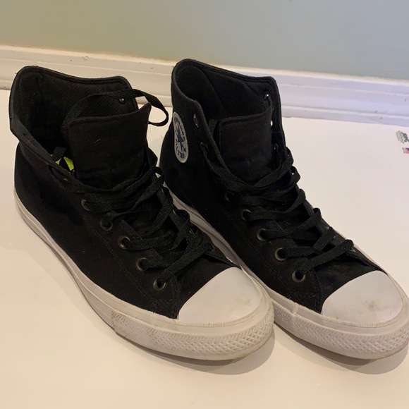 SOLD - Converse High Top Chuck Taylor II with Lunarlon Classic Black & White